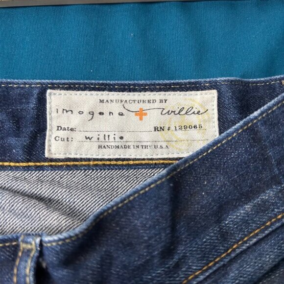 Imogene + Willie Willie Straight Leg Selvage Denim Jeans Button Fly Made in USA - Picture 8 of 13